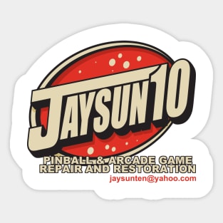 jaysunten Pinball & Arcade Game Repair and Restoration Sticker